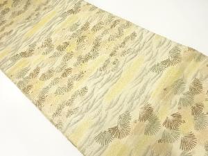 アンティーク　波に若松模様織出し丸帯（材料）